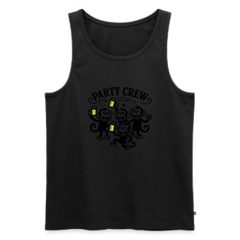Party Crew Monkey Beer - Men's Premium Organic Tank Top - black - Front - Michal (187cm)
