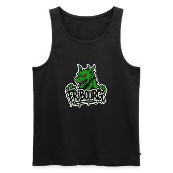 Fribourg Dragon - Männer Premium Bio Tank Top - Schwarz - Vorne - AI Model Male 178 light (178cm)