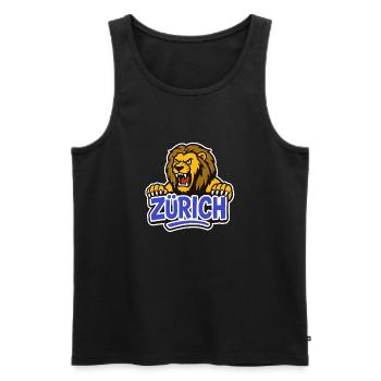 Zurich Lion - Men's Premium Organic Tank Top - black - Front - AI Model Male 178 light (178cm)
