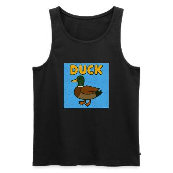 Quacksalber-Modus aktiviert - Weathered lookDuck Cartoon - Männer Premium Bio Tank Top - Schwarz - Vorne - AI Model Male 178 light (178cm)