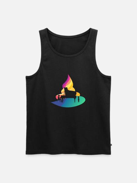 Piano Keyboard - Men's Premium Organic Tank Top - black