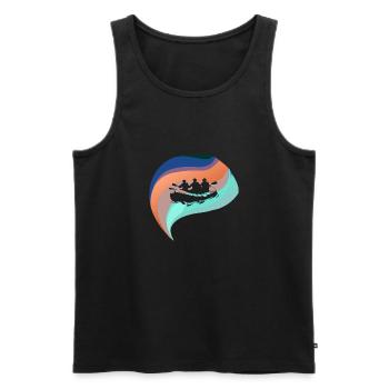 Rowing Whitewater - Men's Premium Organic Tank Top - black - Front - AI Model Male 178 light (178cm)