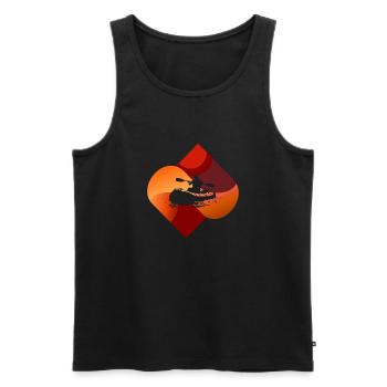 Rowing Kayak Stream - Men's Premium Organic Tank Top - black - Front - AI Model Male 178 light (178cm)