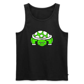 tortue mignon mignon drôle carapace de tortue - Débardeur bio Premium Homme - noir - Devant - Michal (187cm)
