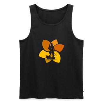 Pirate Drapeau Piraterie - Débardeur bio Premium Homme - noir - Devant - Michal (187cm)