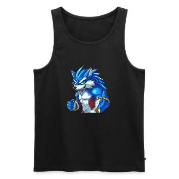 PRIMAL SURGE — Howlers Edition - Men's Premium Organic Tank Top - black - Front - AI Model Male 178 light (178cm)
