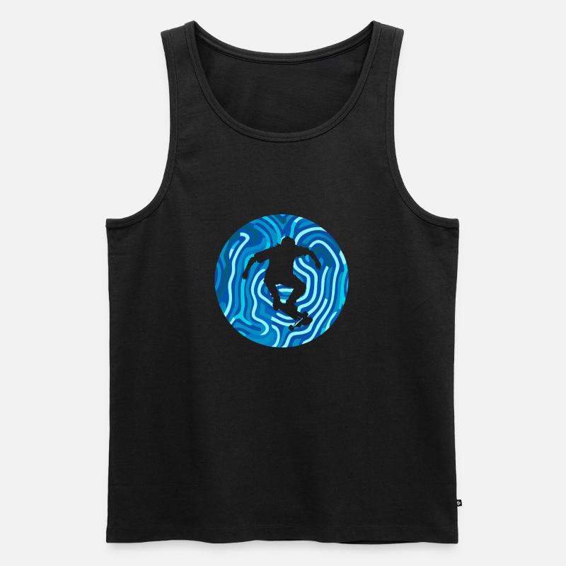 Skateboard - Männer Premium Bio Tank Top - Schwarz