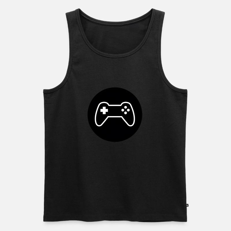 Gamepad-Logo, Controller - Männer Premium Bio Tank Top - undefined