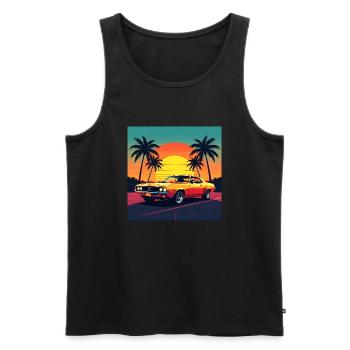 Oldtimer - Männer Premium Bio Tank Top - Schwarz - Vorne - Michal (187cm)