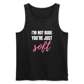 Je ne suis pas impoli – tu es juste doux sarcastique Citation W - Débardeur bio Premium Homme - noir - Devant - Michal (187cm)