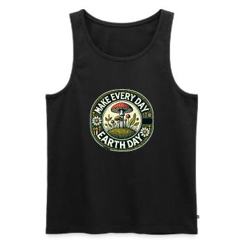 Machen Sie jeden Tag zum Tag der Erde - Männer Premium Bio Tank Top - Schwarz - Vorne - AI Model Male 178 light (178cm)