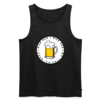 Bees here - Oder ich fall um! - Men's Premium Organic Tank Top - black - Front - AI Model Male 178 light (178cm)