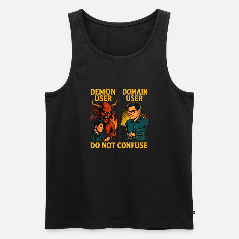 Demon User / Domain User - Männer Premium Bio Tank Top - Schwarz