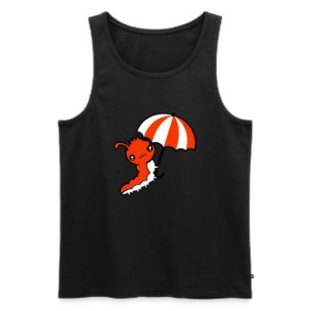 Flying Caterpillar Umbrella Sky Windy Holiday - Men's Premium Organic Tank Top - black - Front - AI Model Male 178 light (178cm)