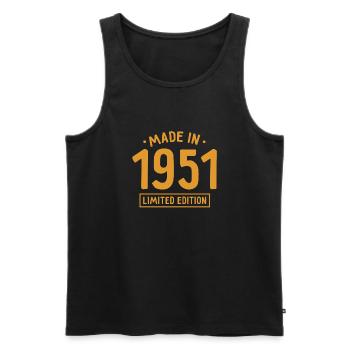 Fabriqué en 1951 - Edition limitée - Année de naissance - Débardeur bio Premium Homme - noir - Devant - Michal (187cm)