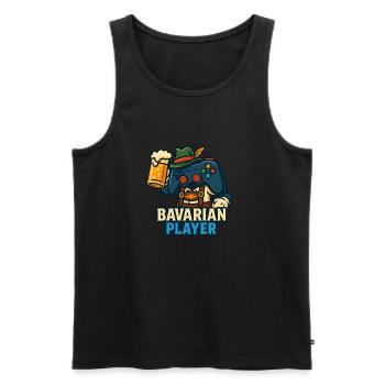 bavarian player - Men's Premium Organic Tank Top - black - Front - Michal (187cm)