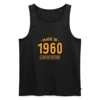 Made in 1960 - Limited Edition - Geburtsjahr - Männer Premium Bio Tank Top - Schwarz - Vorne - AI Model Male 178 light (178cm)