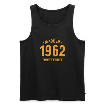 Made in 1962 - Limited Edition - Geburtsjahr - Männer Premium Bio Tank Top - Schwarz - Vorne - Michal (187cm)