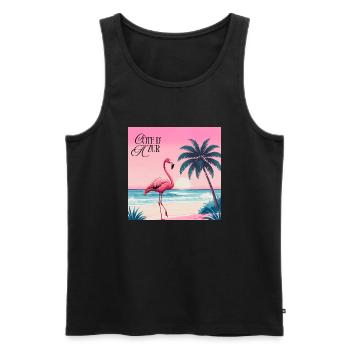 Flamingo - Débardeur bio Premium Homme - noir - Devant - Michal (187cm)