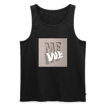 From Me to We - Men's Premium Organic Tank Top - black - Front - Michal (187cm)