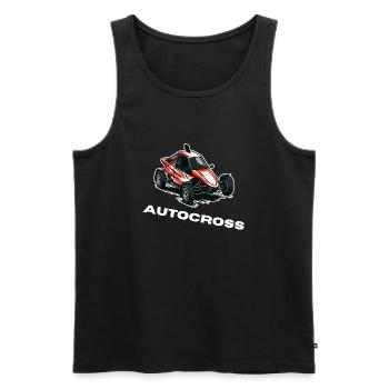 Autocross Stockcar Spécial Cross - Débardeur bio Premium Homme - noir - Devant - AI Model Male 178 light (178cm)
