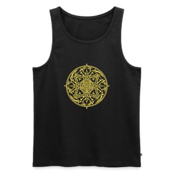 Arcane Circle & Sigils – Rollenspiel T-Shirt - Männer Premium Bio Tank Top - Schwarz - Vorne - AI Model Male 178 light (178cm)