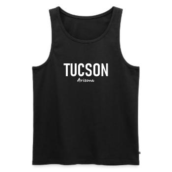 Tucson - Arizona - USA - United States of America - Männer Premium Bio Tank Top - Schwarz - Vorne - AI Model Male 178 light (178cm)