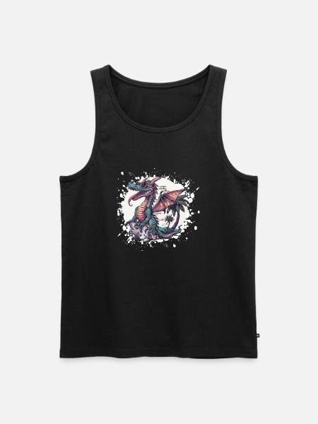 Dragon Summer Holiday - Men's Premium Organic Tank Top - black