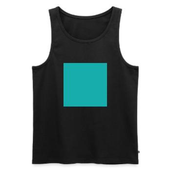 Quadrat 2.0 - Männer Premium Bio Tank Top - Schwarz - Vorne - Michal (187cm)