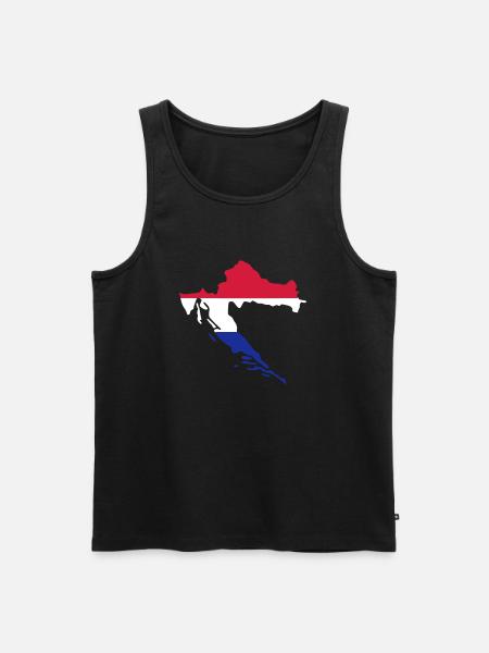 Kroatien - Männer Premium Bio Tank Top - Schwarz