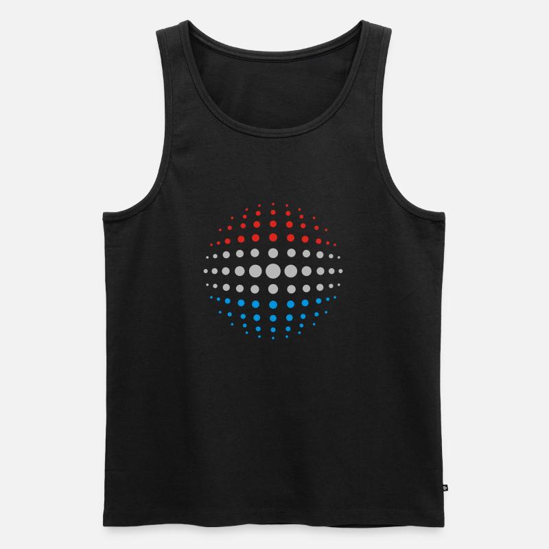 geo_dotsphere_luxembourg_3c01 - Männer Premium Bio Tank Top - Schwarz