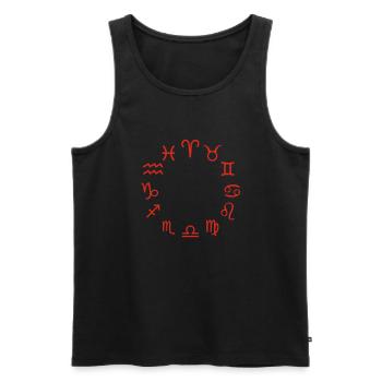 Sternzeichen - Männer Premium Bio Tank Top - Schwarz - Vorne - AI Model Male 178 light (178cm)