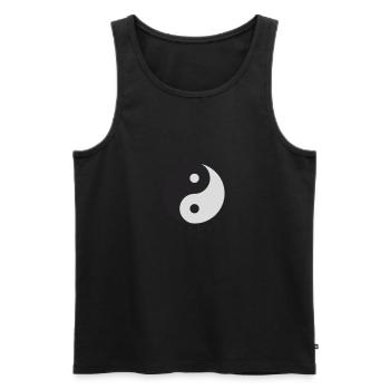 Yin Yang Sonne - Männer Premium Bio Tank Top - Schwarz - Vorne - AI Model Male 178 light (178cm)