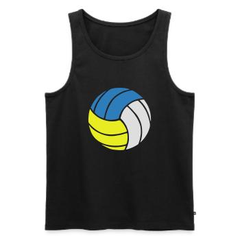 Volley-ball, volley-ball de plage - Débardeur bio Premium Homme - noir - Devant - AI Model Male 178 light (178cm)