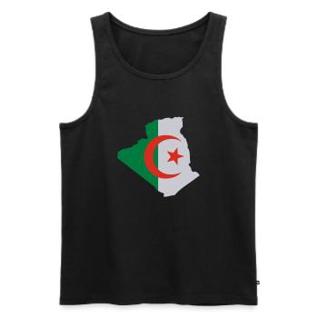 Algérie - Débardeur bio Premium Homme - noir - Devant - AI Model Male 178 light (178cm)