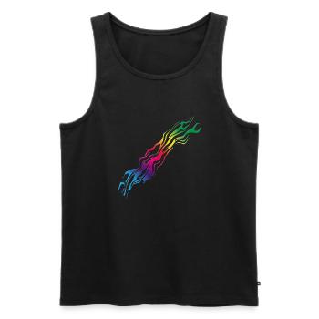 Rainbow / Rainbow - Men's Premium Organic Tank Top - black - Front - AI Model Male 178 light (178cm)
