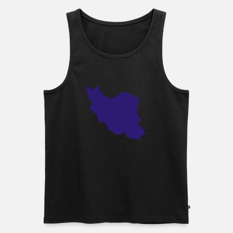 Iran - Männer Premium Bio Tank Top - Schwarz