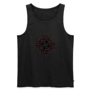 Netzwerk_2f - Men's Premium Organic Tank Top - black - Front - AI Model Male 178 light (178cm)