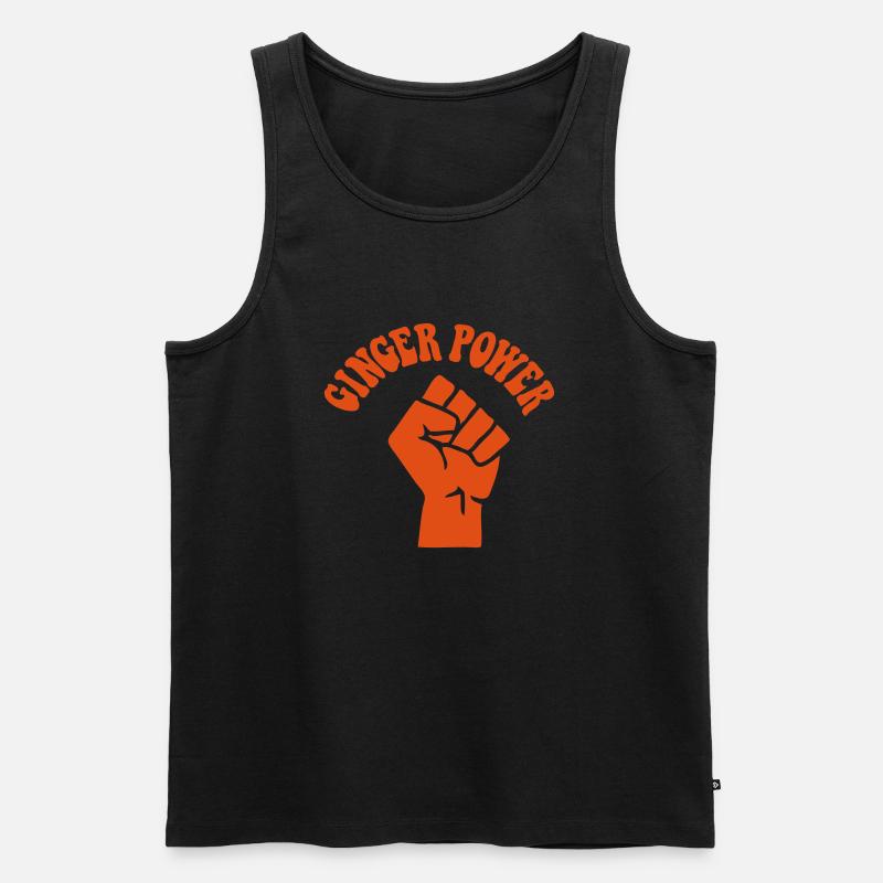 Ginger Strom - Männer Premium Bio Tank Top - Schwarz