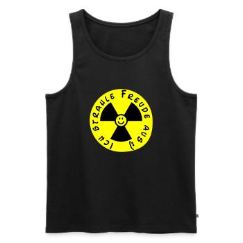 03_ausstrahlung - Männer Premium Bio Tank Top - Schwarz - Vorne - Michal (187cm)