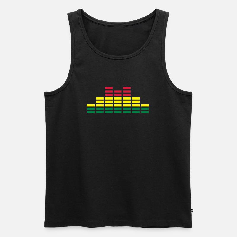 Musik Equalizer Audio Sound DJ - Männer Premium Bio Tank Top - Schwarz