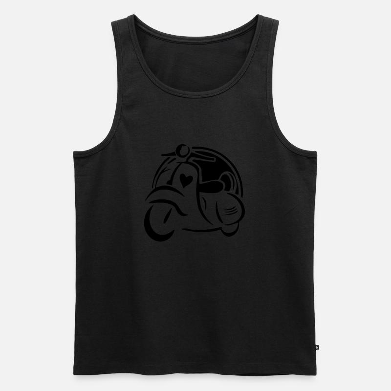 Motorroller - Männer Premium Bio Tank Top - Schwarz