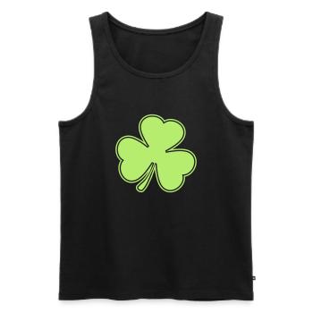 kleeblatt St. Patrick´s Day - Männer Premium Bio Tank Top - Schwarz - Vorne - AI Model Male 178 light (178cm)