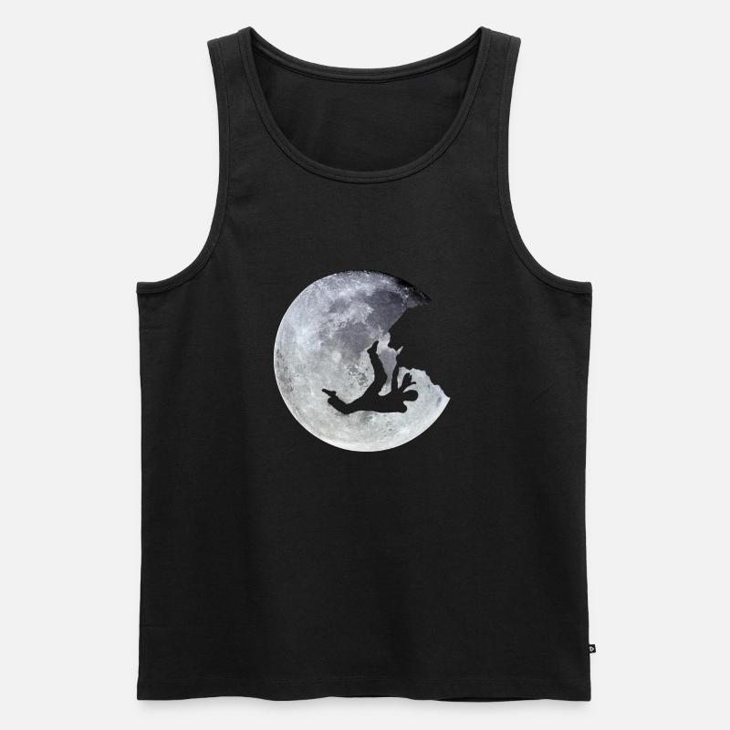 Moon Boulder - Männer Premium Bio Tank Top - Schwarz