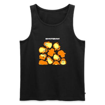 Hamsterkauf total - Tragebeutel deluxe - Männer Premium Bio Tank Top - Schwarz - Vorne - Michal (187cm)
