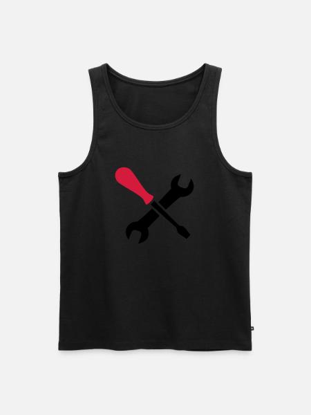 tools - Men's Premium Organic Tank Top - black