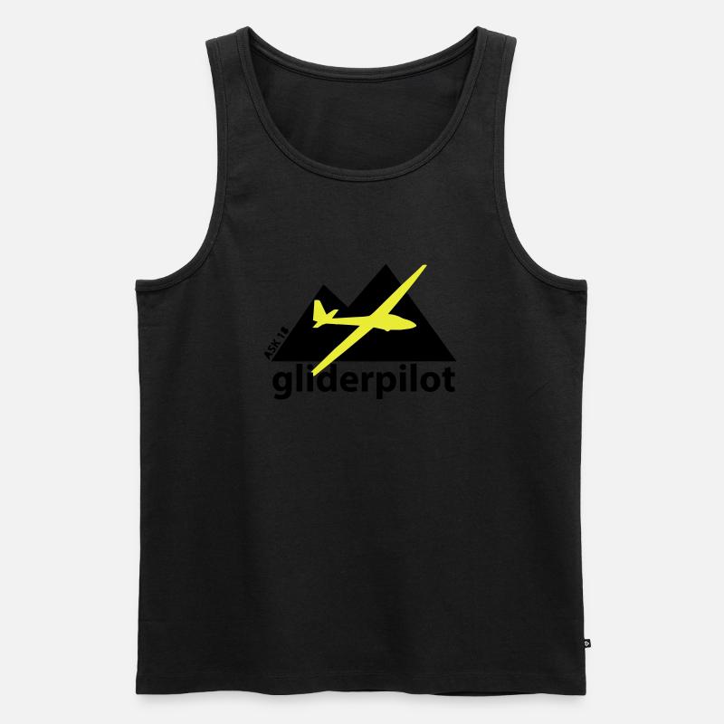 soaring-tv: gliderpilot - Männer Premium Bio Tank Top - Schwarz