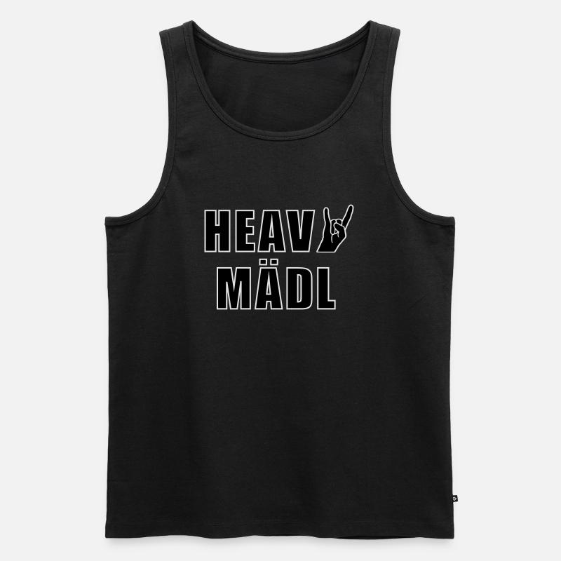 Heavy Mädl - Männer Premium Bio Tank Top - Schwarz