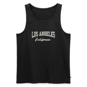 Los-Angeles-light-vintage - Männer Premium Bio Tank Top - Schwarz - Vorne - Michal (187cm)
