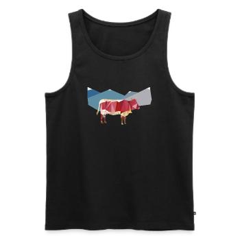 Pinzgauer ante alpes - Männer Premium Bio Tank Top - Schwarz - Vorne - Michal (187cm)